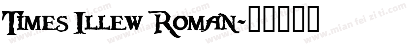 Times Illew Roman字体转换